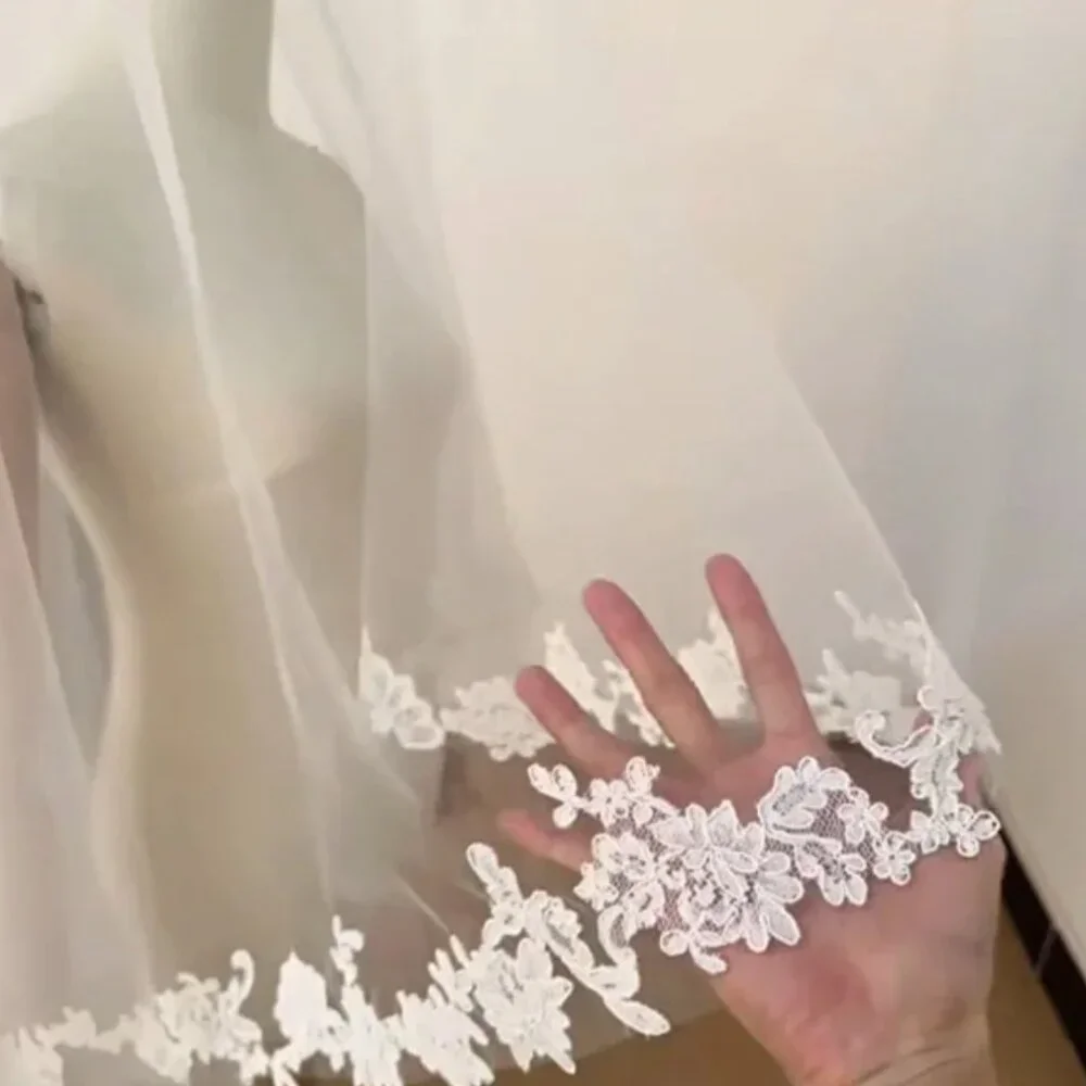 Cathedral Lace Wedding Veil with Comb